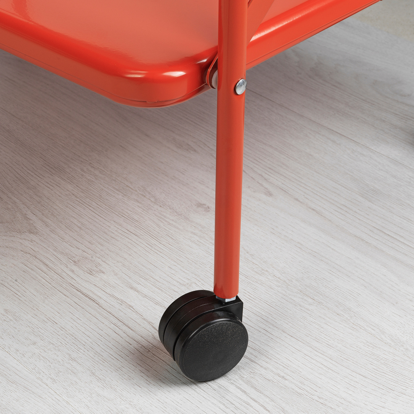 JÄRLÅSA side table on castors red - IKEA
