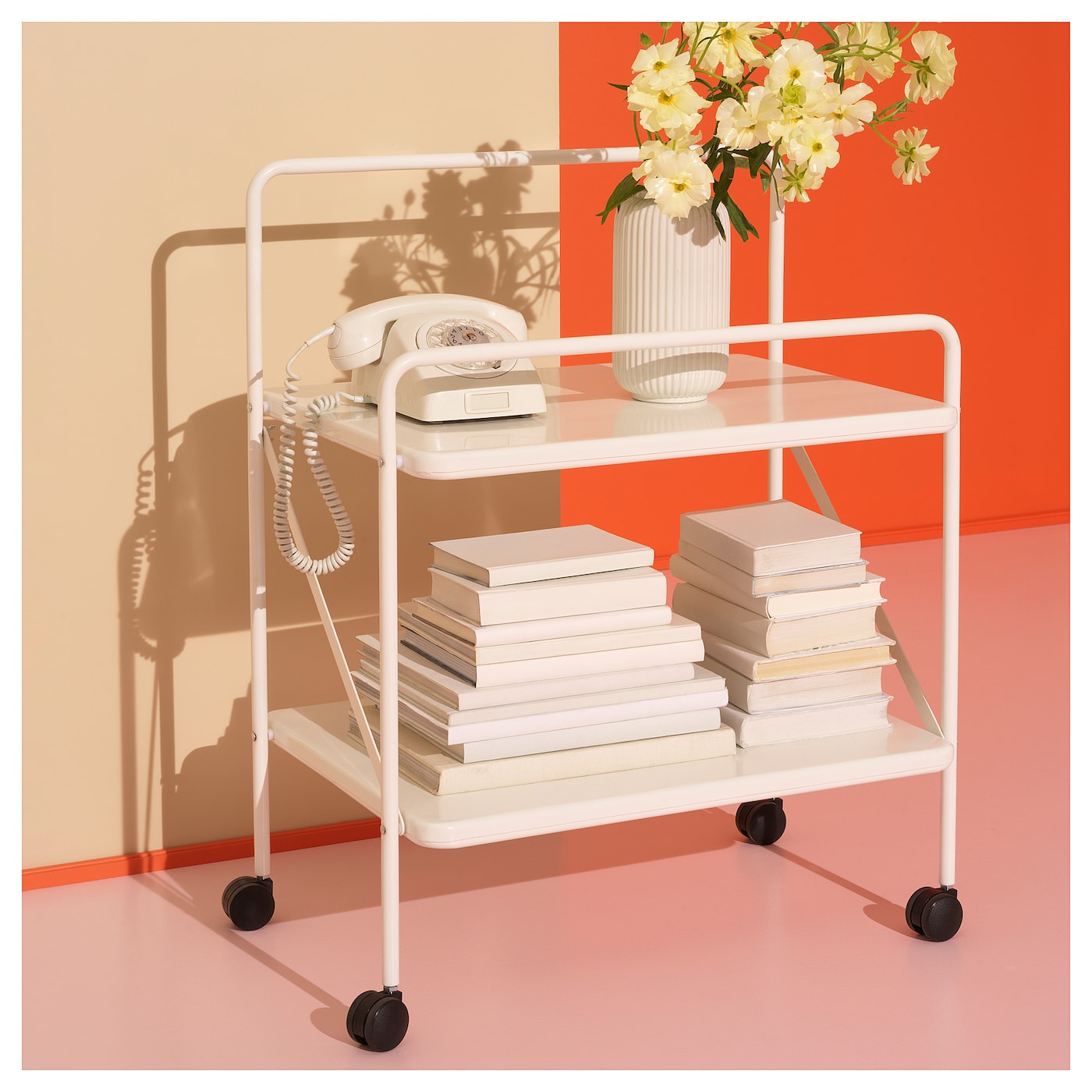 JÄRLÅSA side table on castors white - IKEA