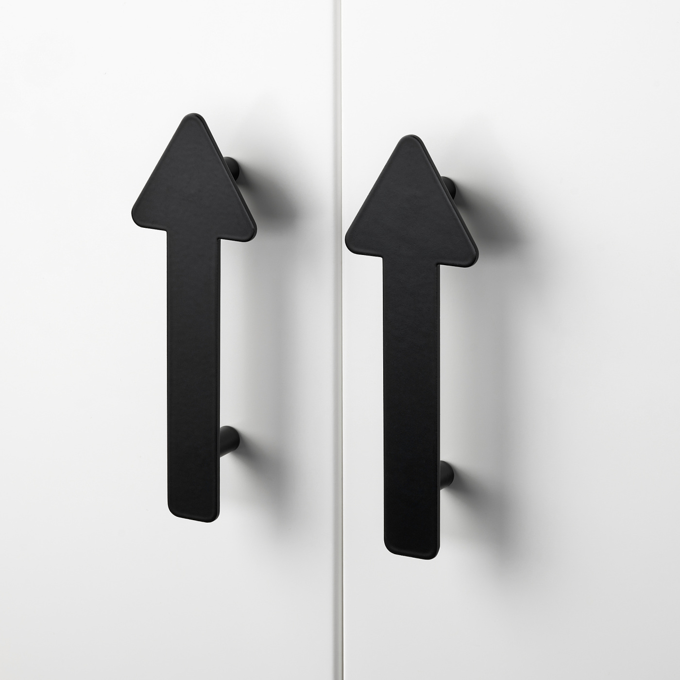 AW-0467 ブラック ホーロー風 インダストリアル JÄRNSPARV handle black/arrow - IKEA