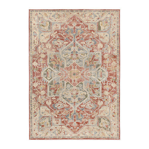 SKRIFTSPRÅK rug, low pile yellow-brown/dark blue - IKEA