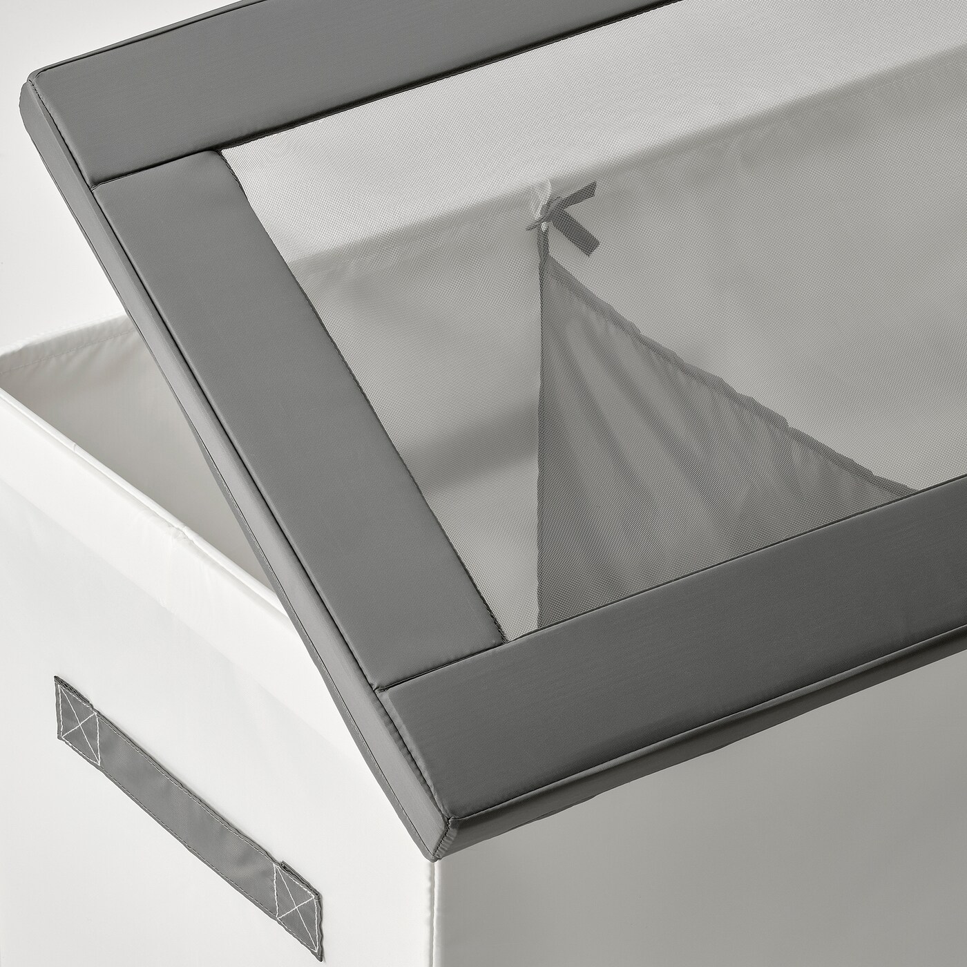 JÄTTEBJÖRN box with lid white/grey - IKEA