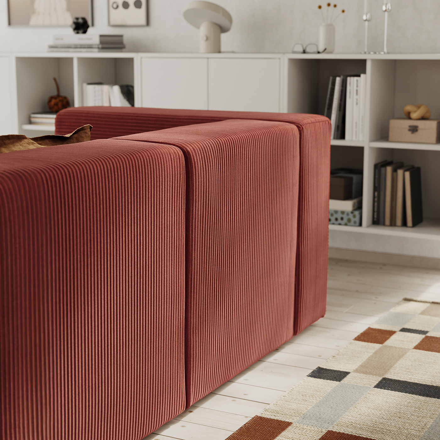 JÄTTEBO u-shaped sofa, 7-seat with chaise longue, right with