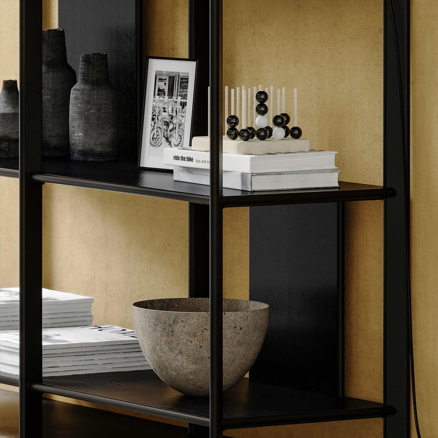 JÄTTESTA shelving unit black - IKEA
