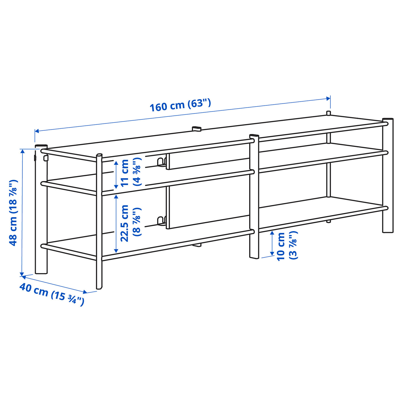 JÄTTESTA TV storage combination black - IKEA