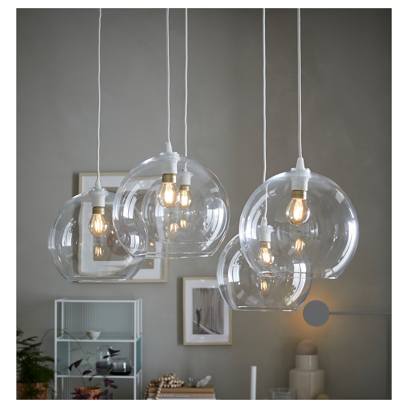 JAKOBSBYN pendant lamp shade clear glass - IKEA