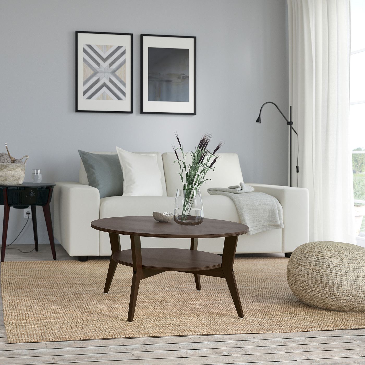 JAKOBSFORS coffee table dark brown stained oak veneer - IKEA