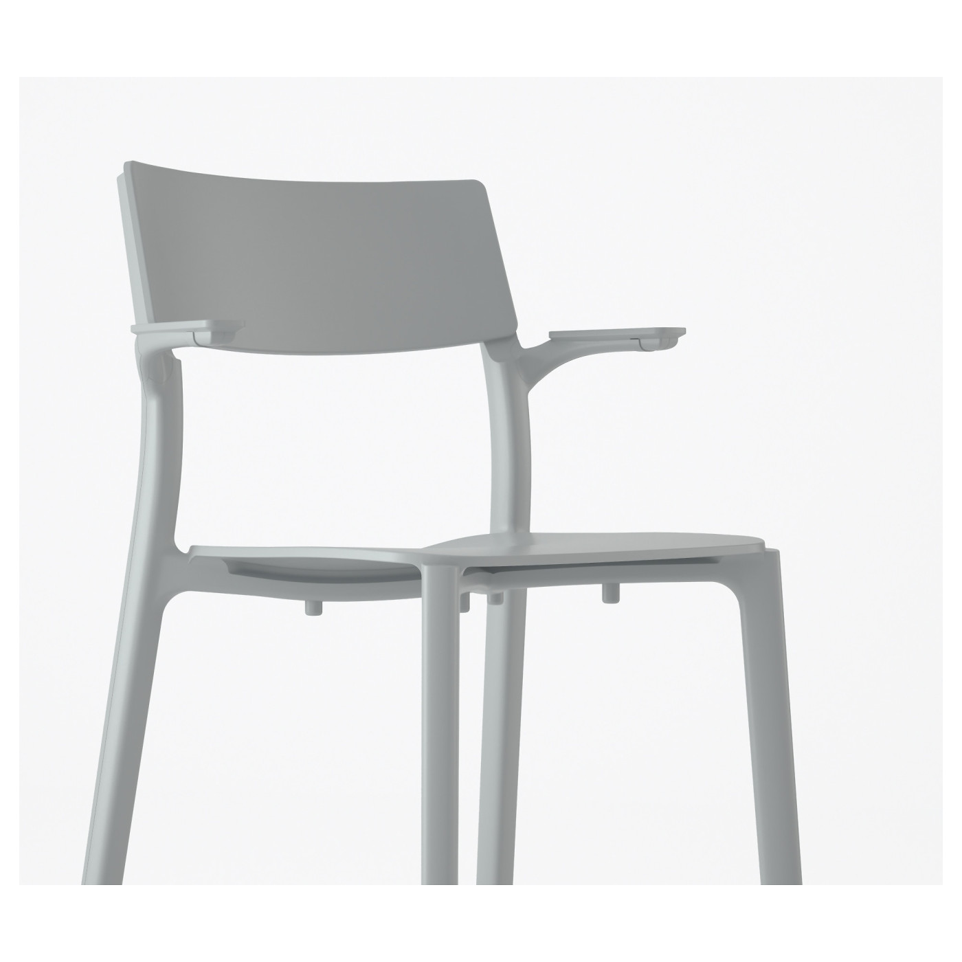 JANINGE chair with armrests grey - IKEA