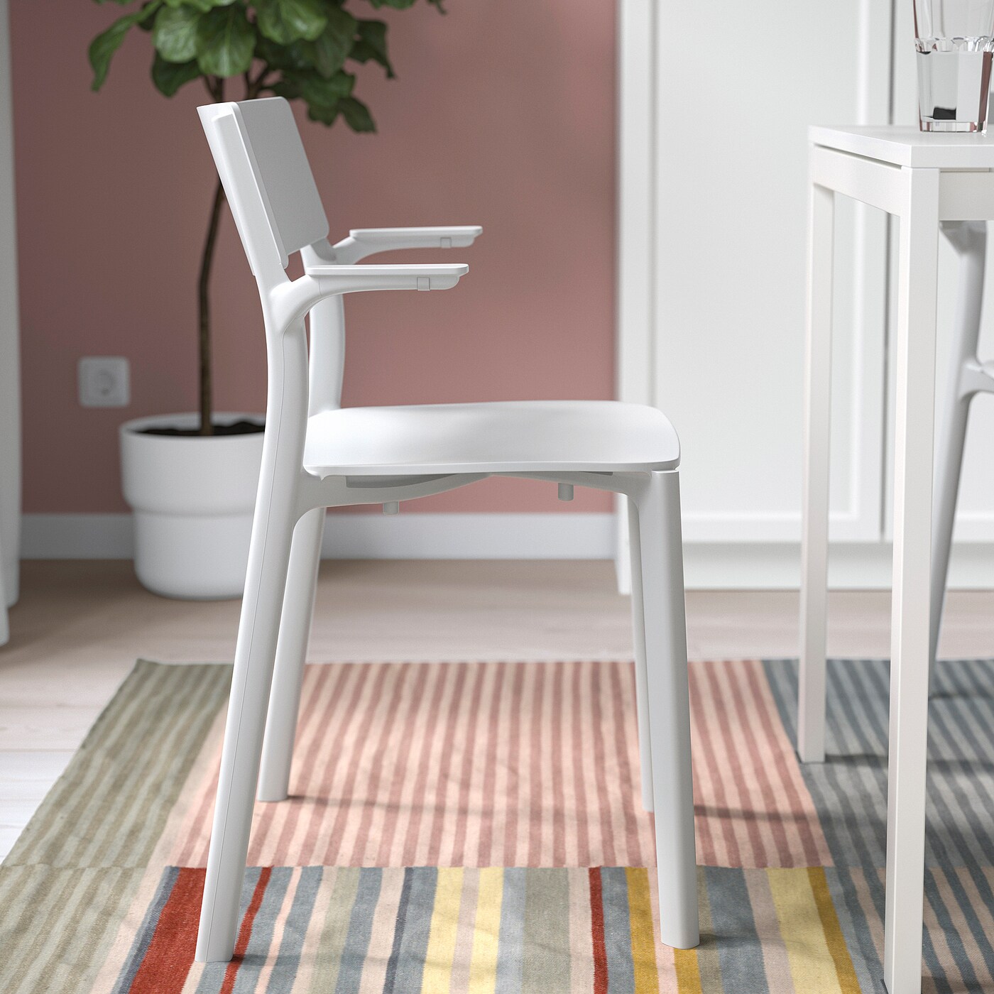 JANINGE chair with armrests grey - IKEA