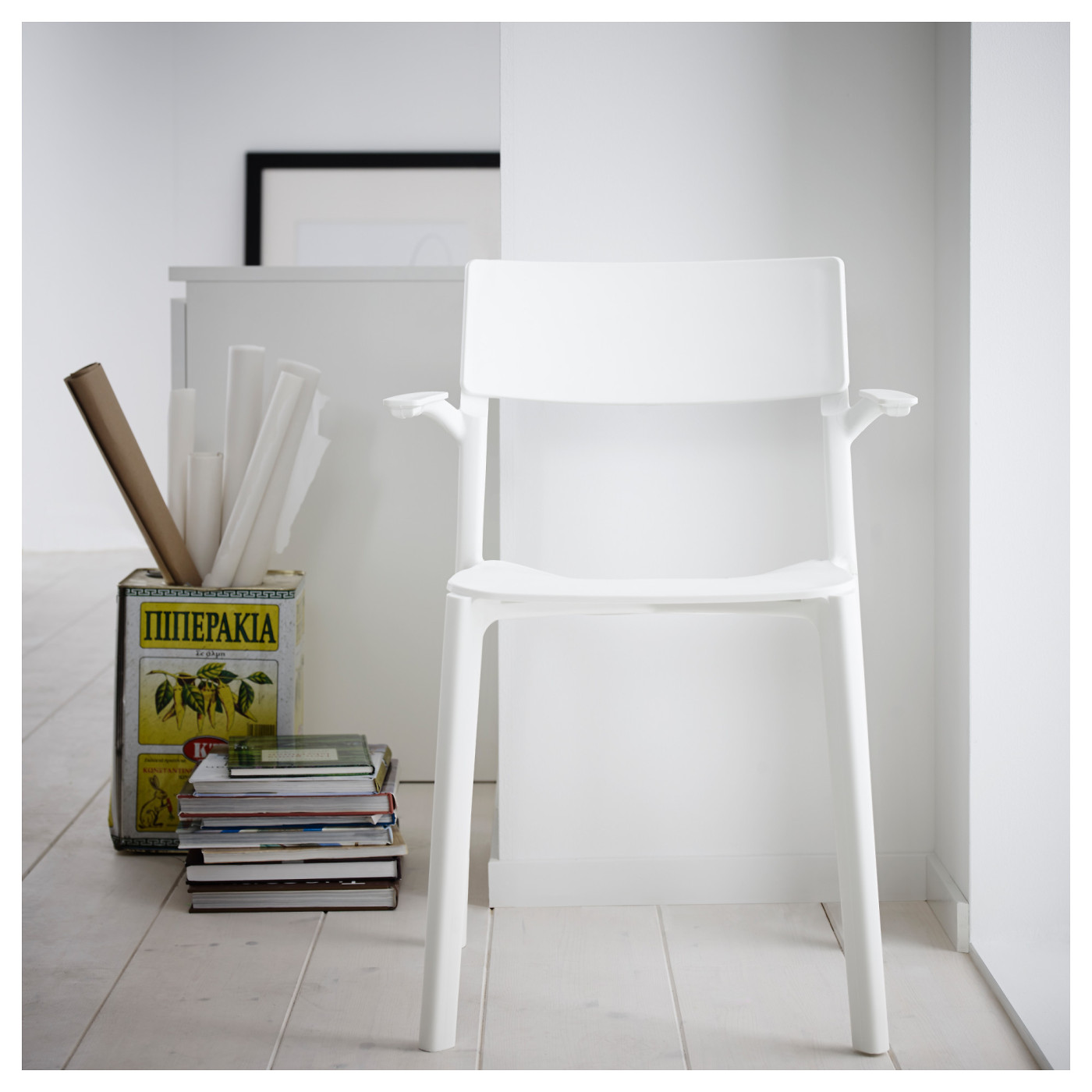 JANINGE chair with armrests white - IKEA