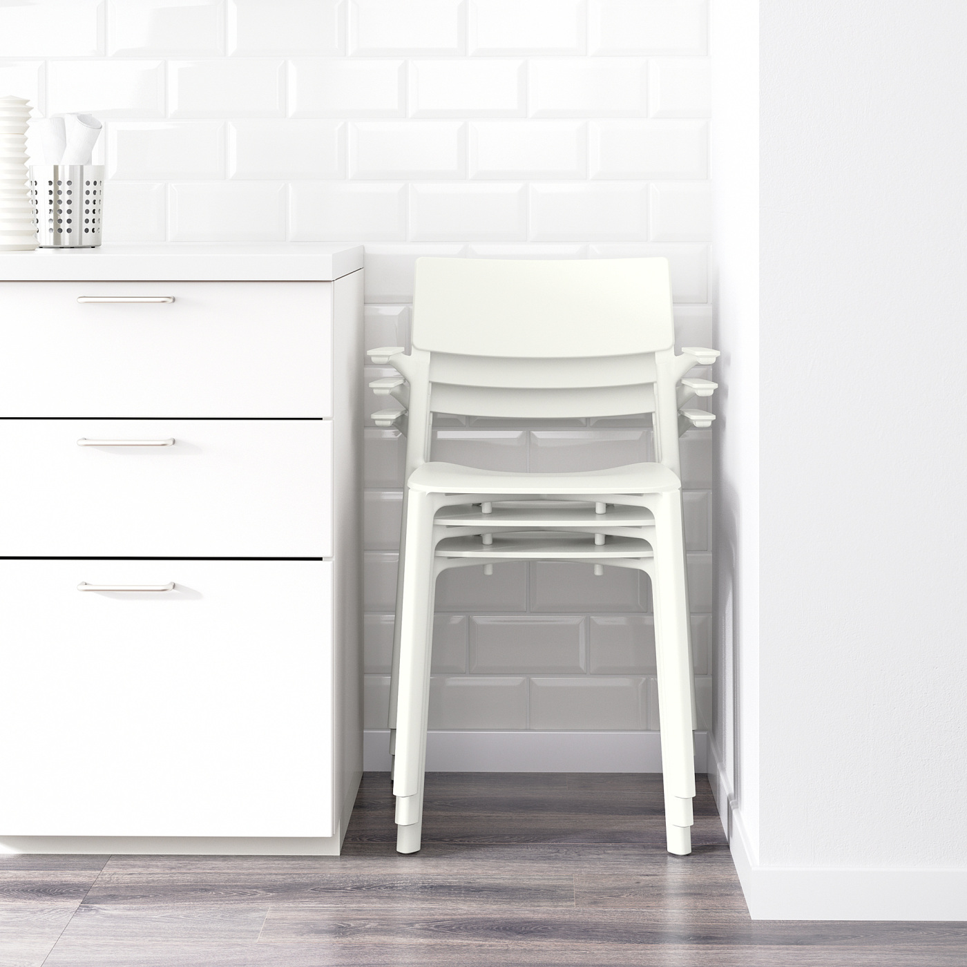 JANINGE chair with armrests white - IKEA