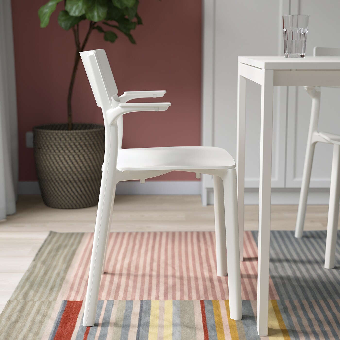 JANINGE chair with armrests white - IKEA