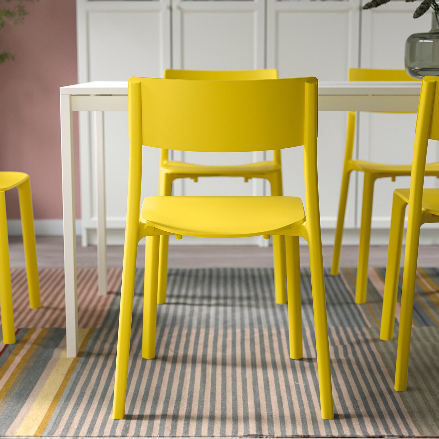 【あさ】IKEA ヤニンゲ 廃盤 スタッキングチェア イエロー IKEA JANINGE ヤニンゲ 廃盤 スタッキングチェア レトロポップ