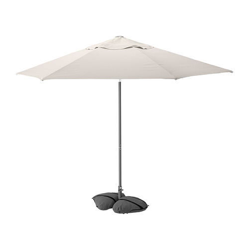 SVALÖN parasol, hanging light grey-beige - IKEA