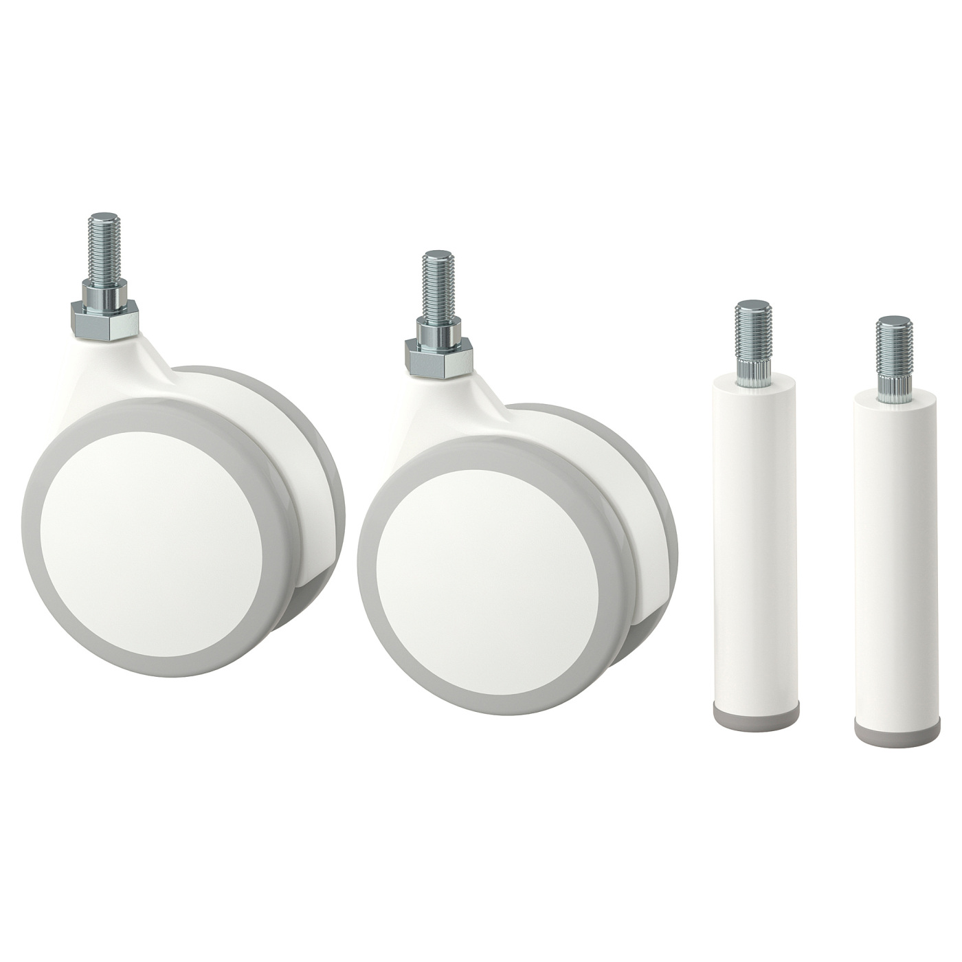 IKEA 2脚目 JONAXEL 2 legs and 2 castors white - IKEA