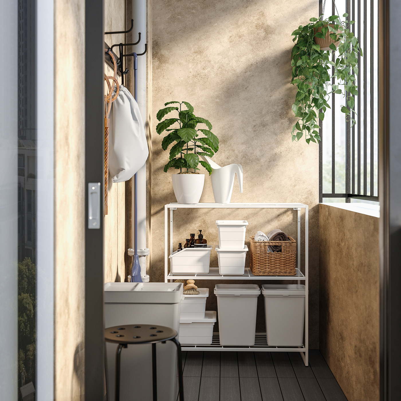 JOSTEIN shelf wire/in/outdoor white - IKEA