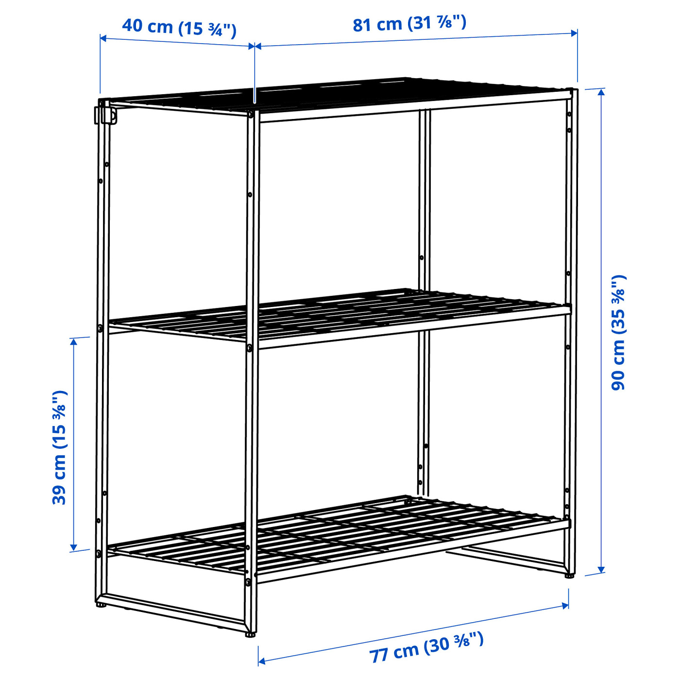 JOSTEIN shelving unit in/outdoor/wire white - IKEA