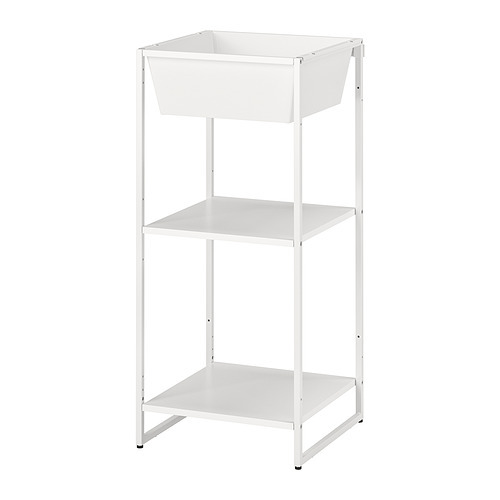 JOSTEIN shelving unit with container in/outdoor/wire white - IKEA