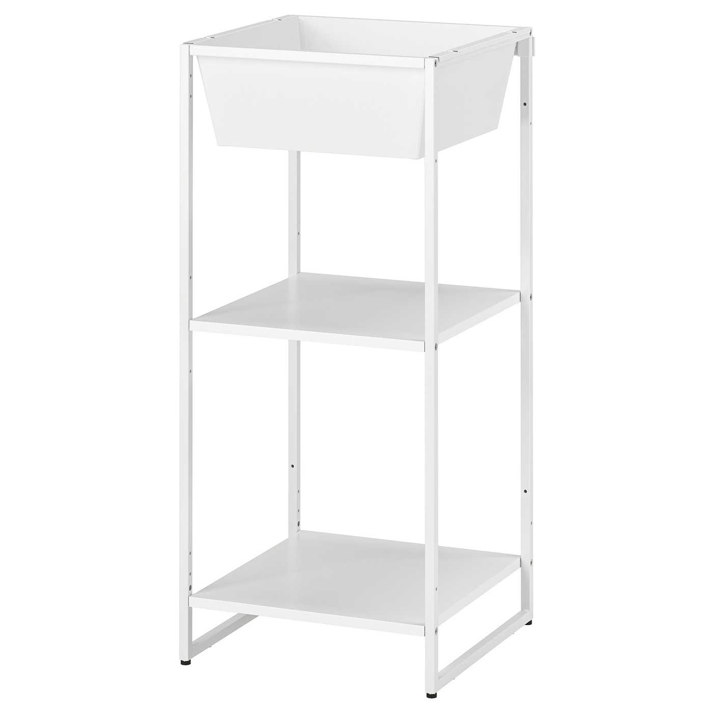 JOSTEIN shelving unit with container in/outdoor/metal white - IKEA