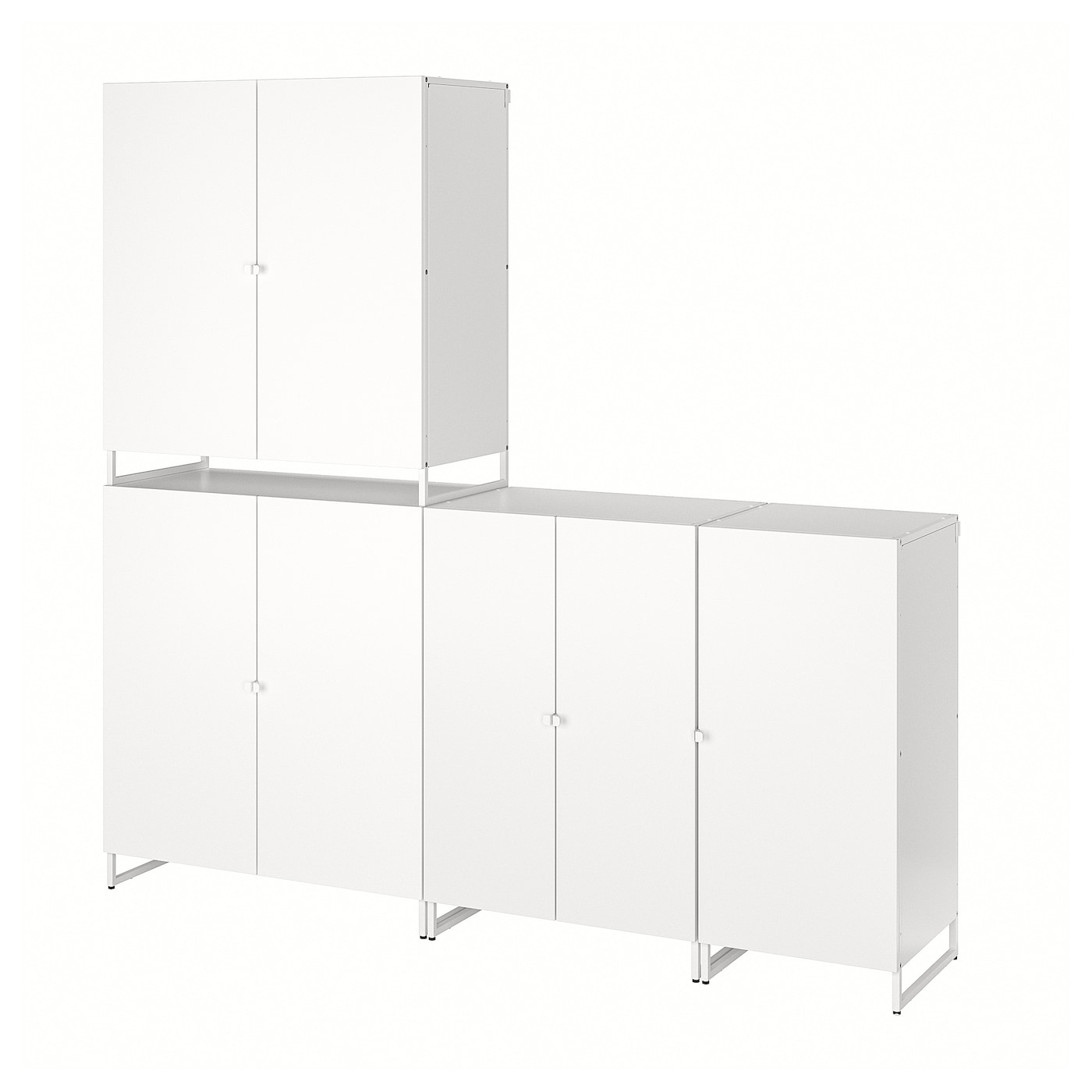 JOSTEIN shelving unit with doors in/outdoor/white - IKEA