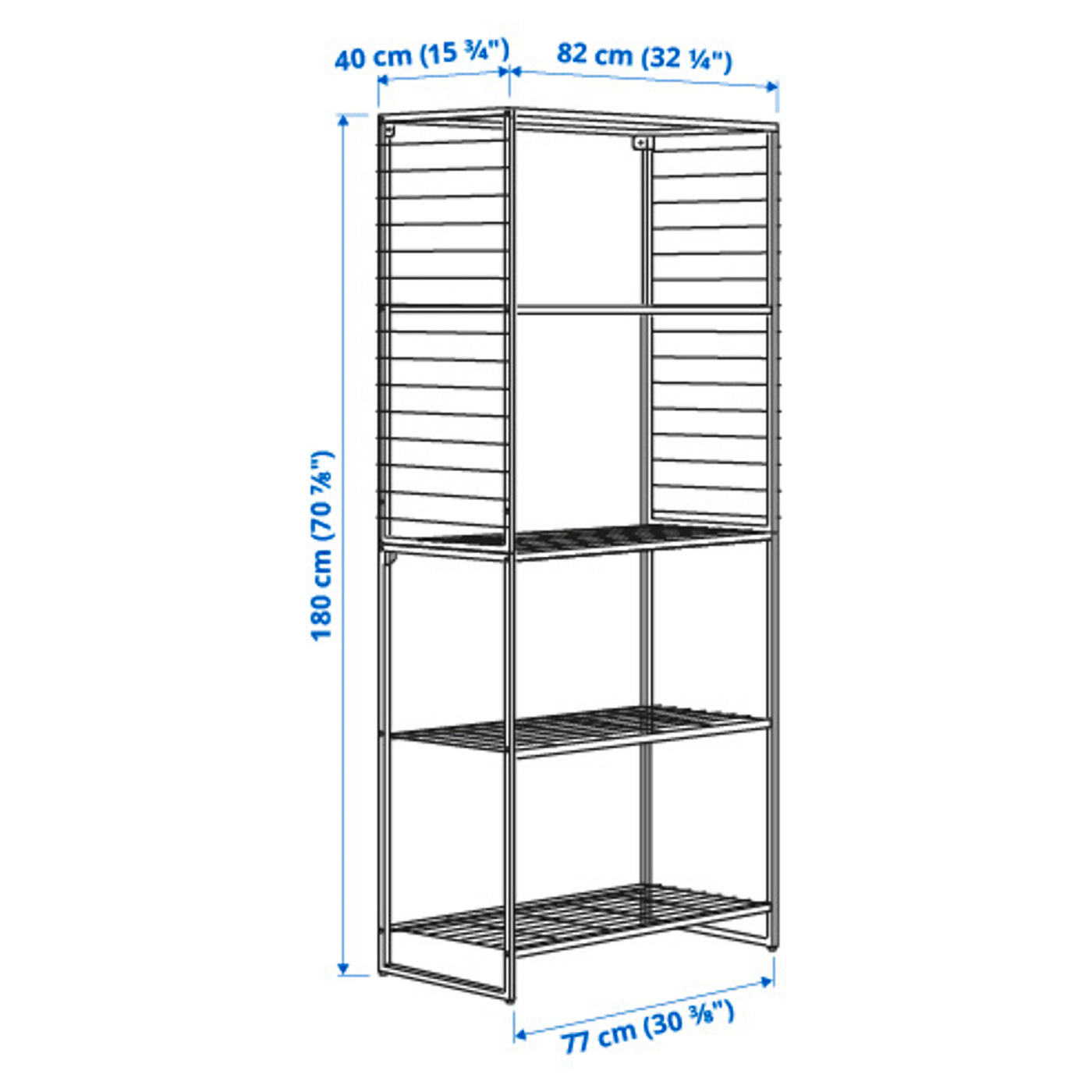 JOSTEIN shelving unit with grid in/outdoor/wire white - IKEA