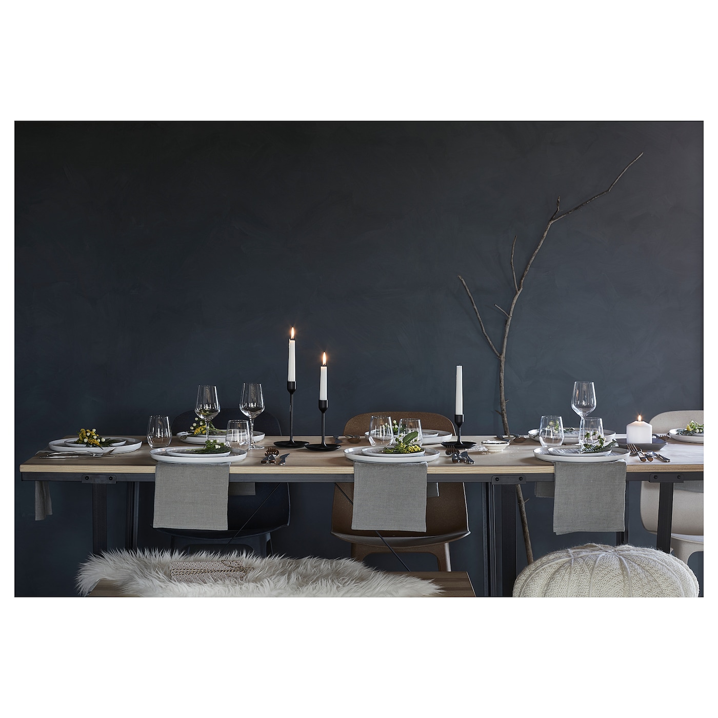 JUBLA unscented chandelier candle white - IKEA