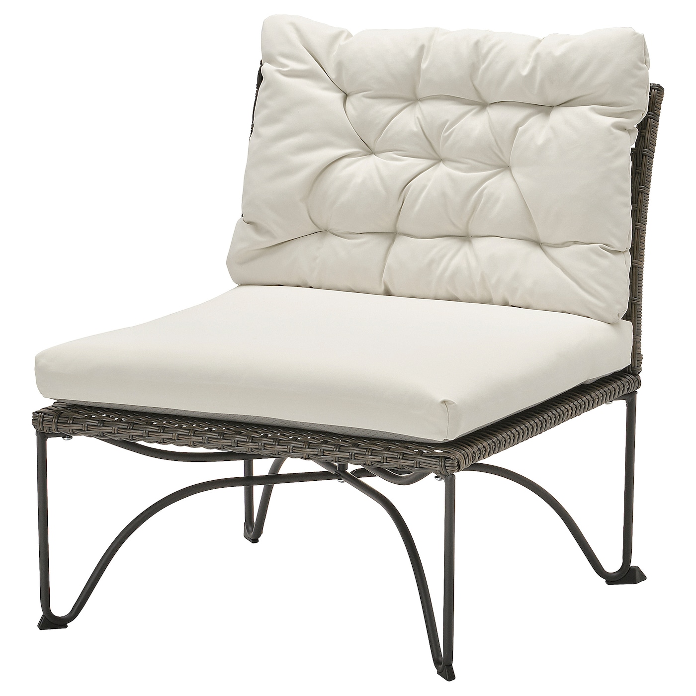 NEWモデル dark outdoor chair, easy JUTHOLMEN grey/Kuddarna grey light スツール