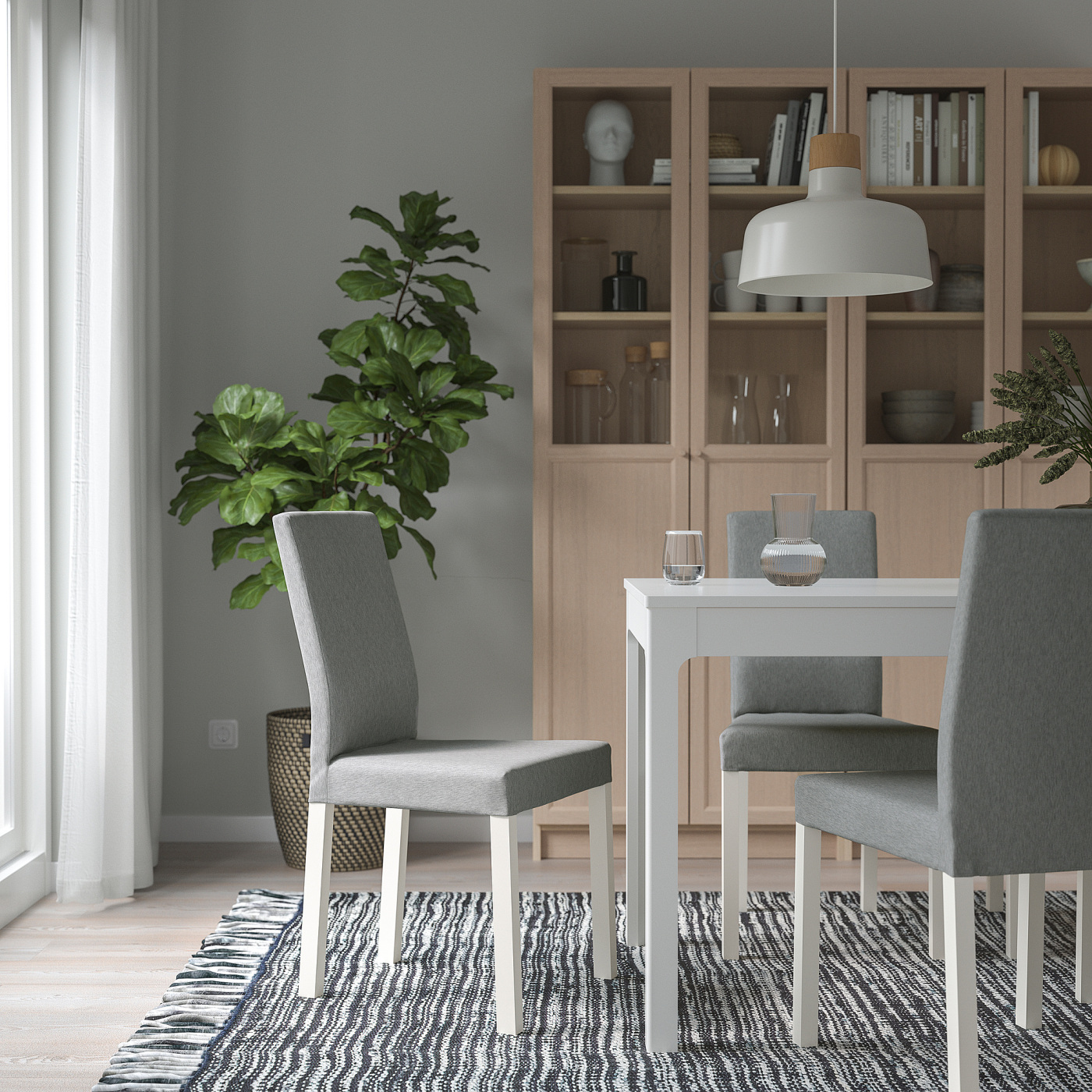 KÄTTIL chair white/Knisa light grey - IKEA