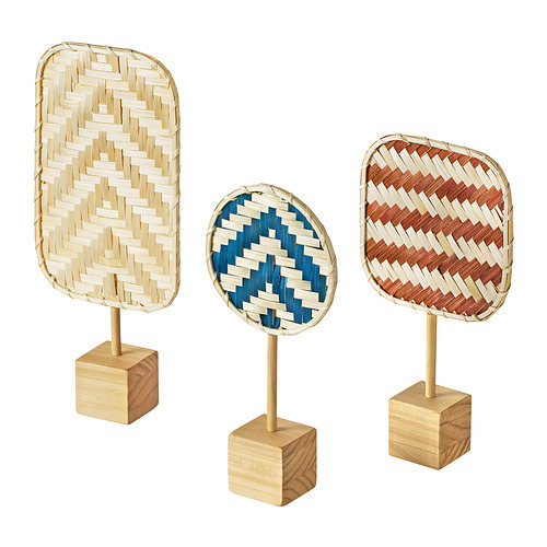 DVÄRGTALL decoration figure, set of 3 solid wood/black - IKEA