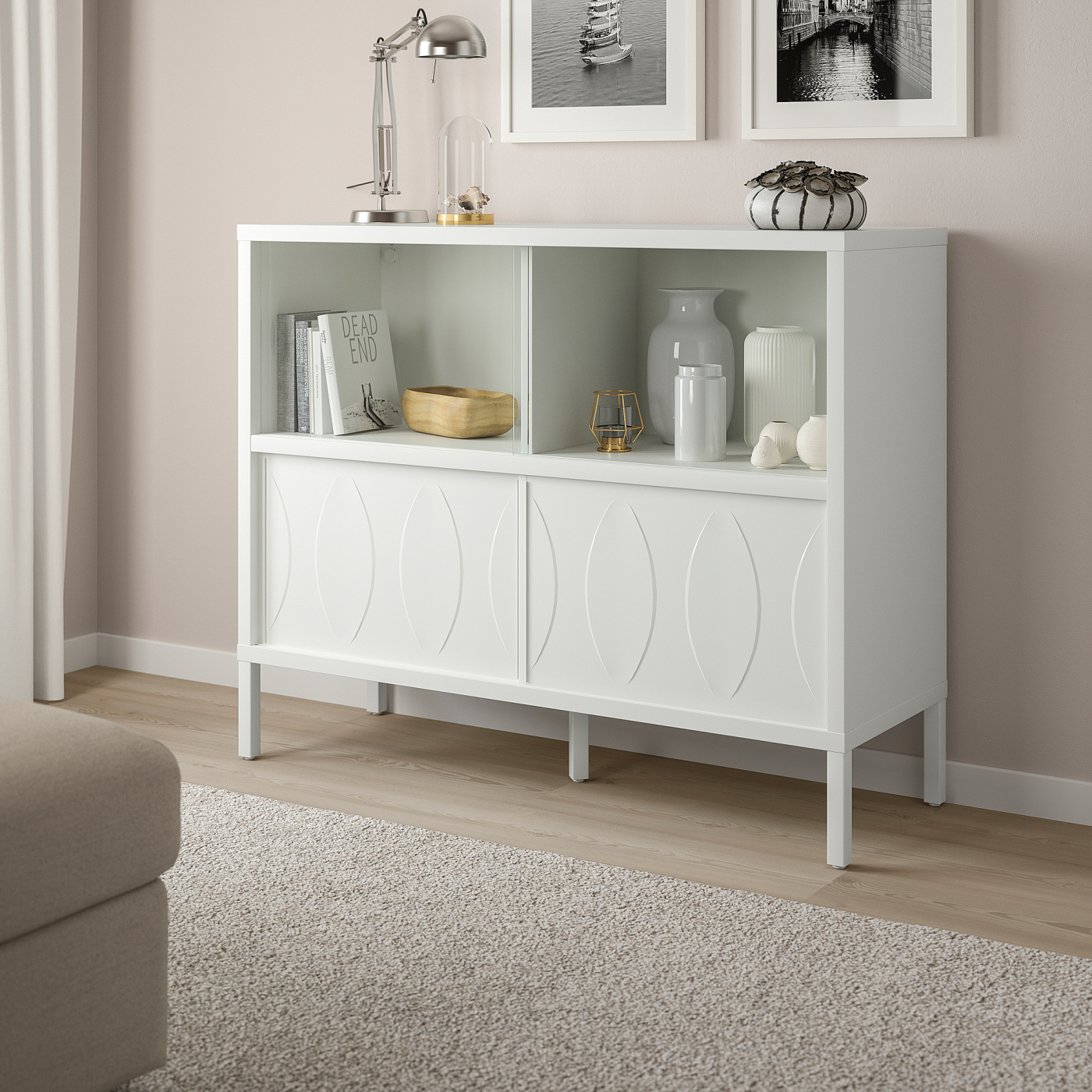 KALKNÄS cabinet with sliding doors white - IKEA
