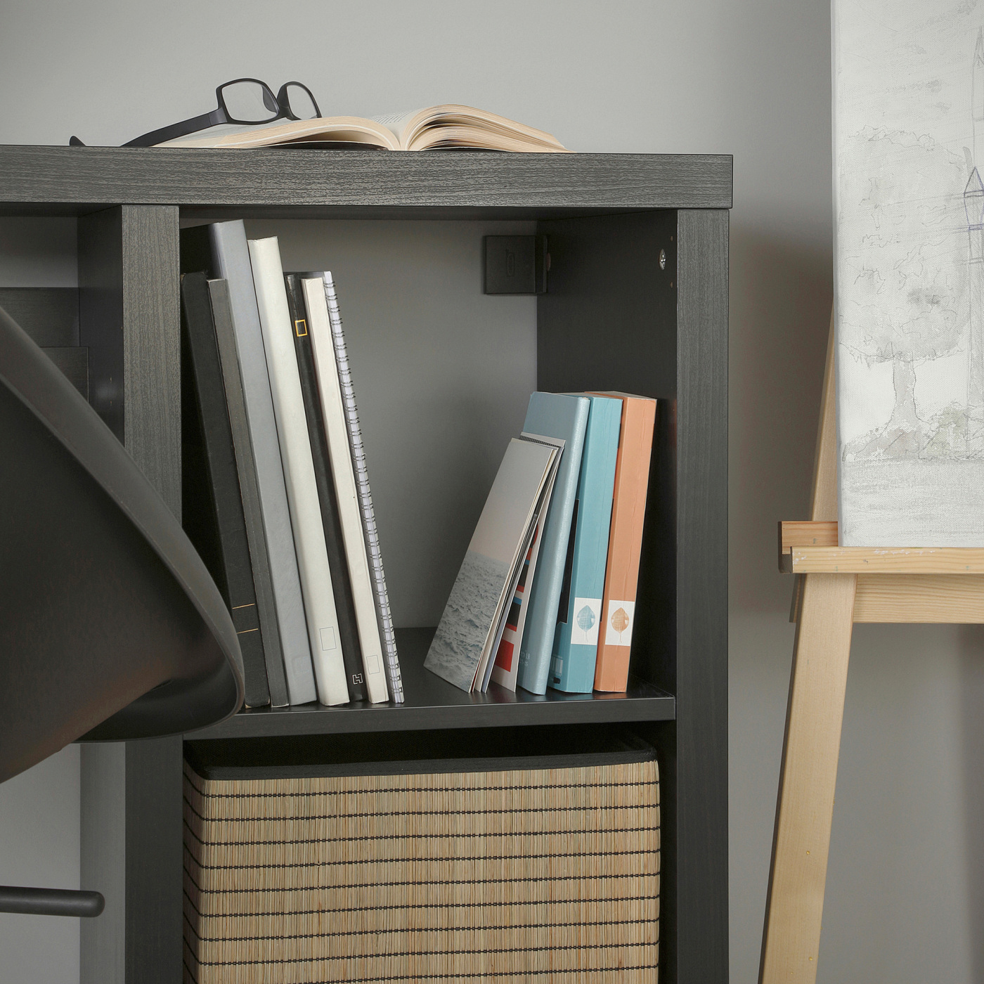 KALLAX desk black-brown - IKEA