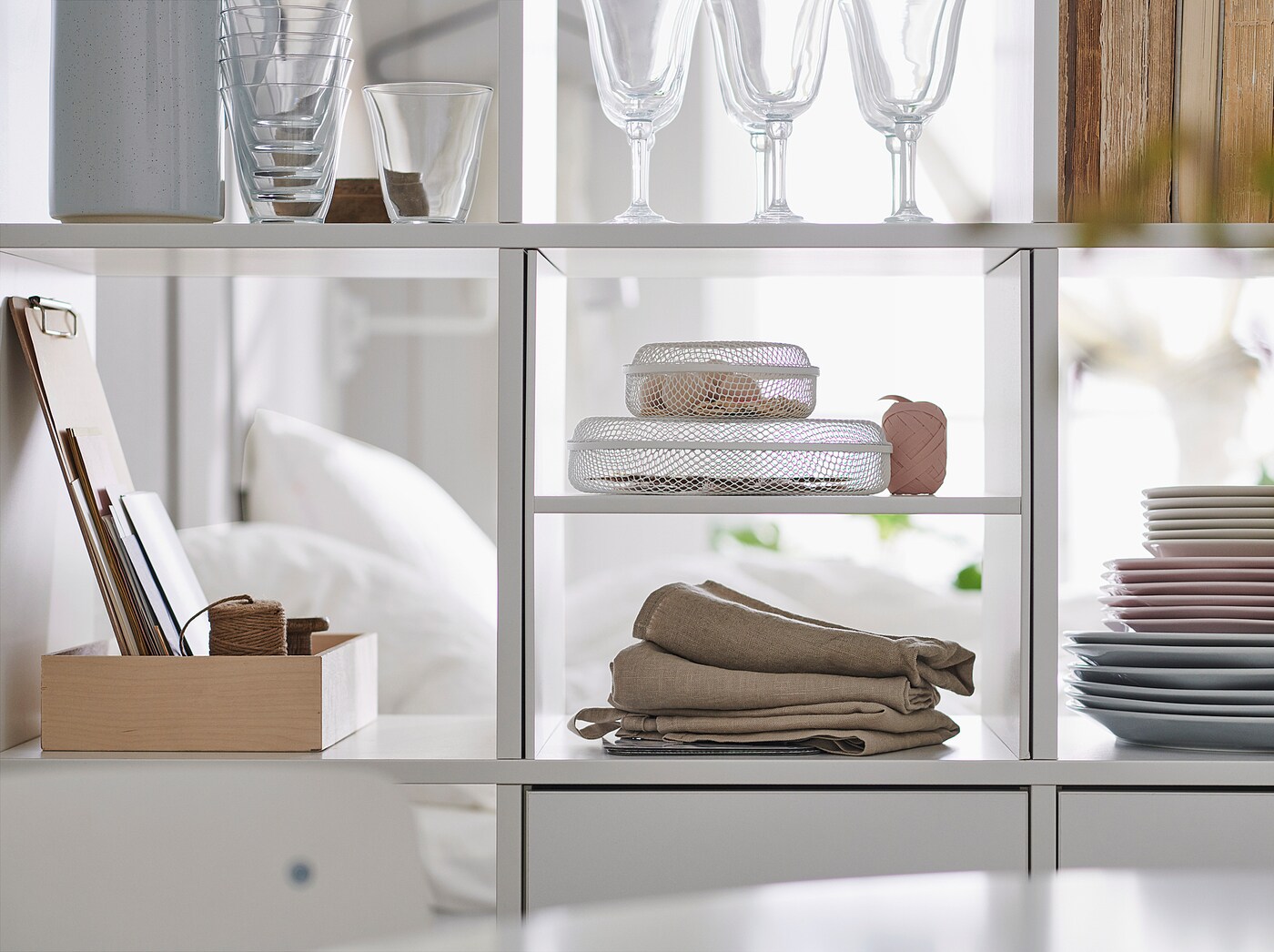 KALLAX insert with 1 shelf white - IKEA