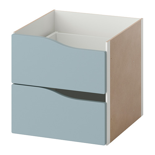KALLAX insert with 2 drawers black-brown - IKEA