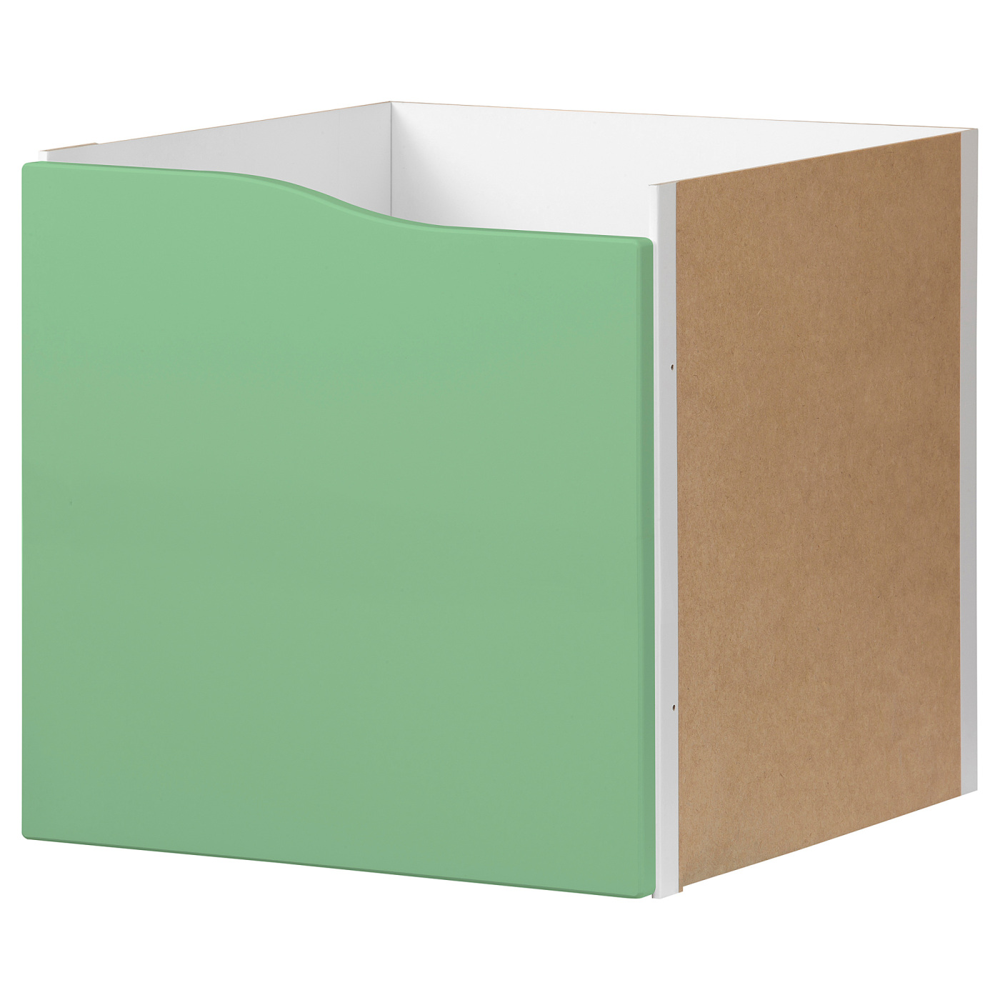 KALLAX insert with door wave shaped/green - IKEA