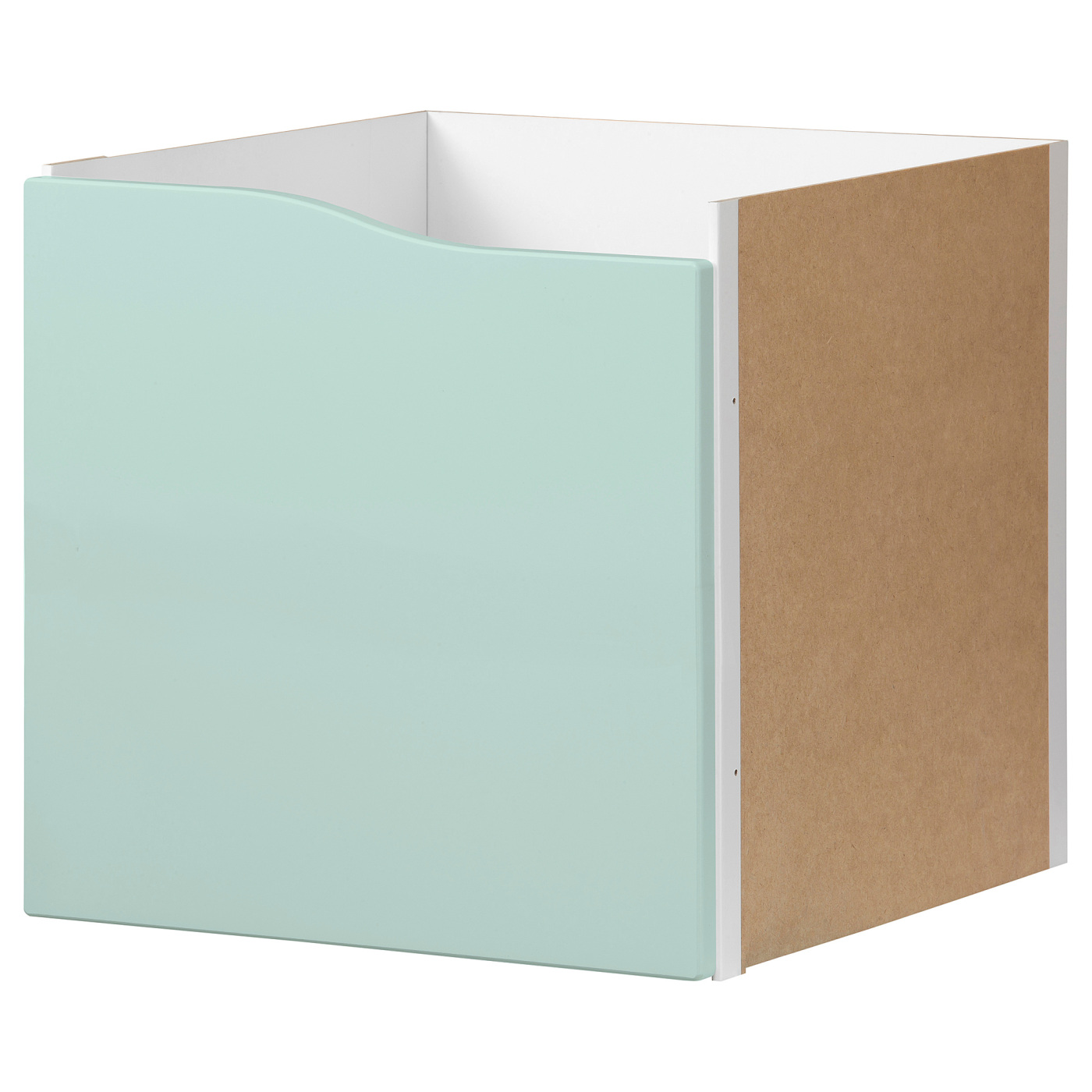KALLAX insert with door wave shaped/pale turquoise - IKEA