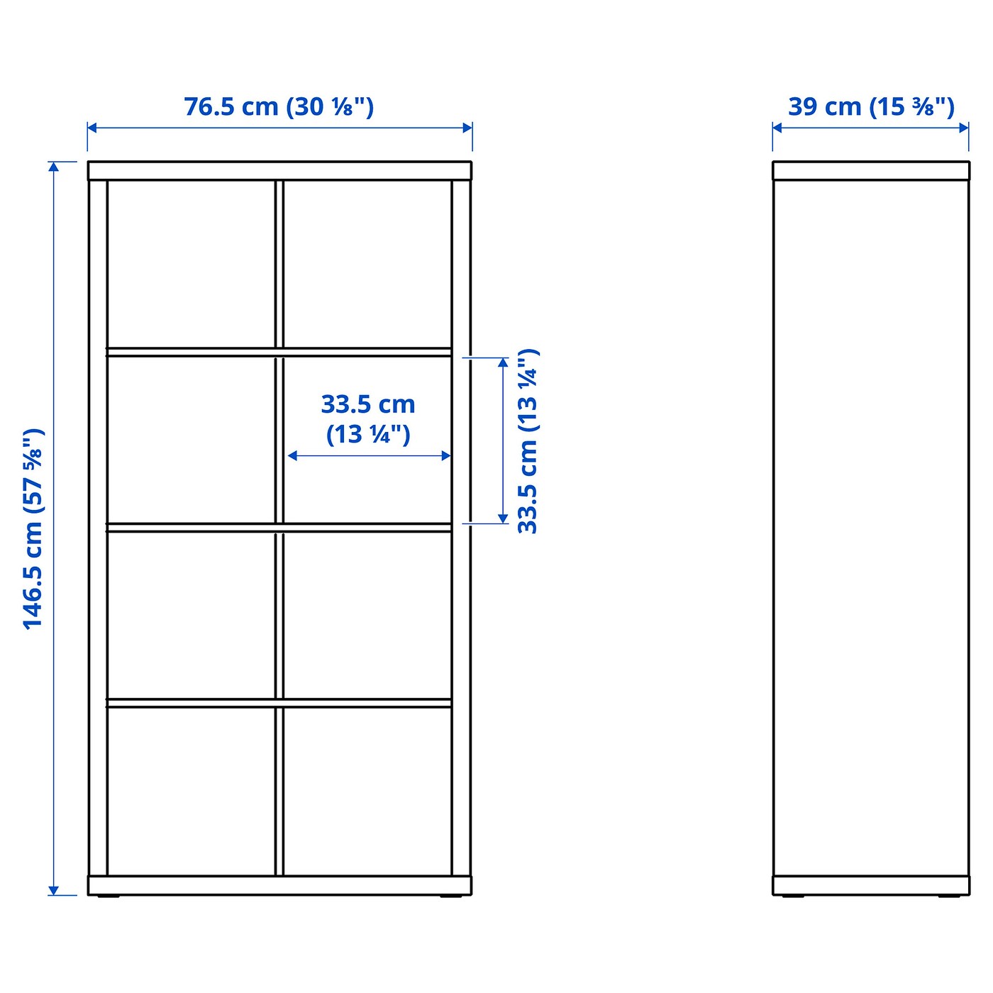 KALLAX LAGKAPTEN desk combination white white stained oak effect IKEA