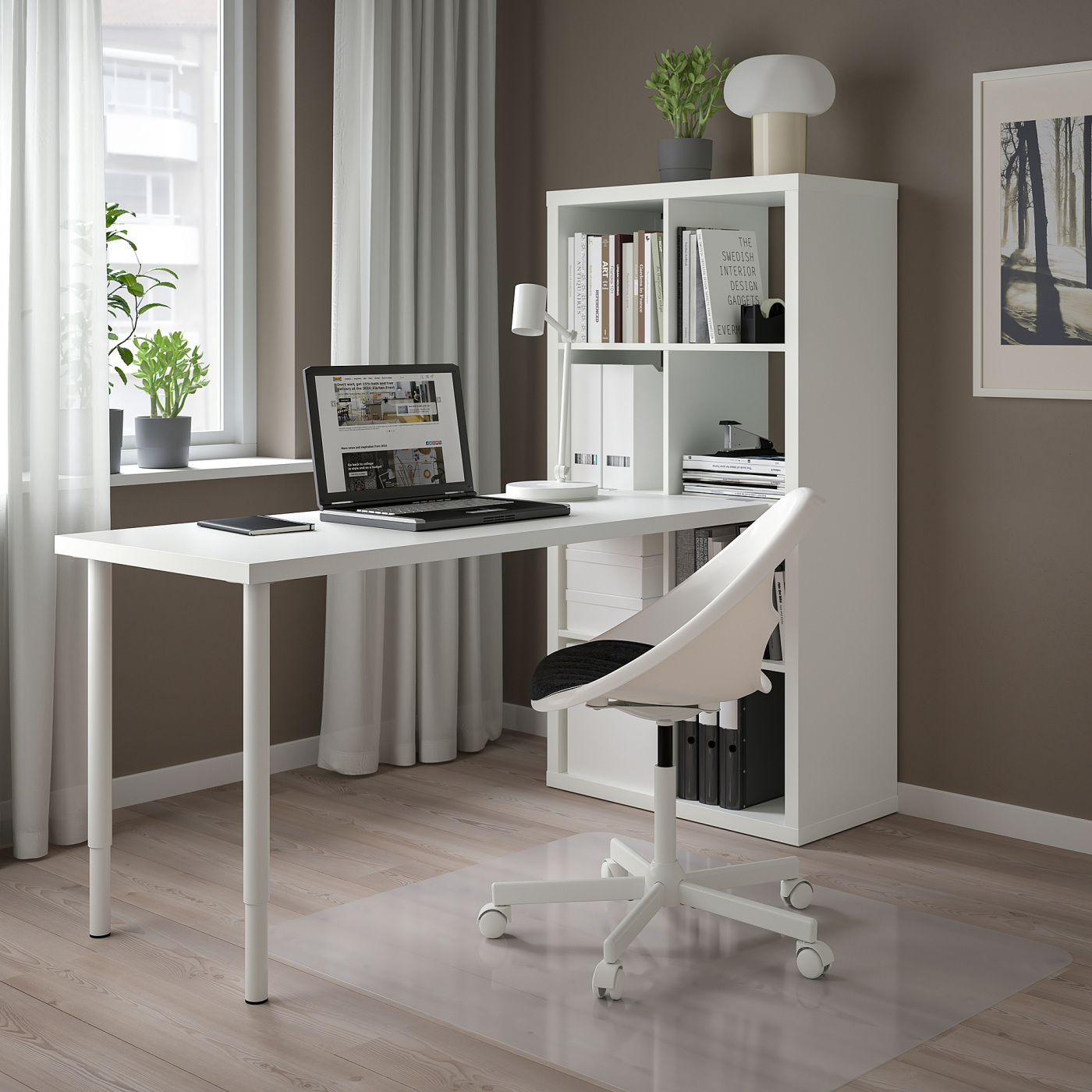 IKEA LAGKAPTEN ホワイトパネル KALLAX / LAGKAPTEN desk combination white - IKEA