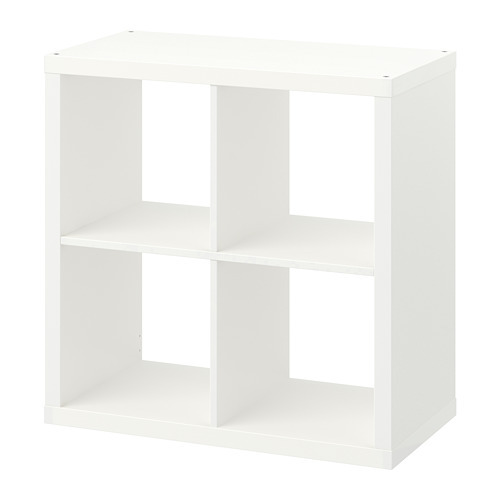 KALLAX shelving unit with 4 drawers/with 2 shelf inserts white - IKEA