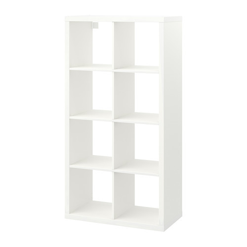 KALLAX shelving unit with 2 shelf inserts/white - IKEA