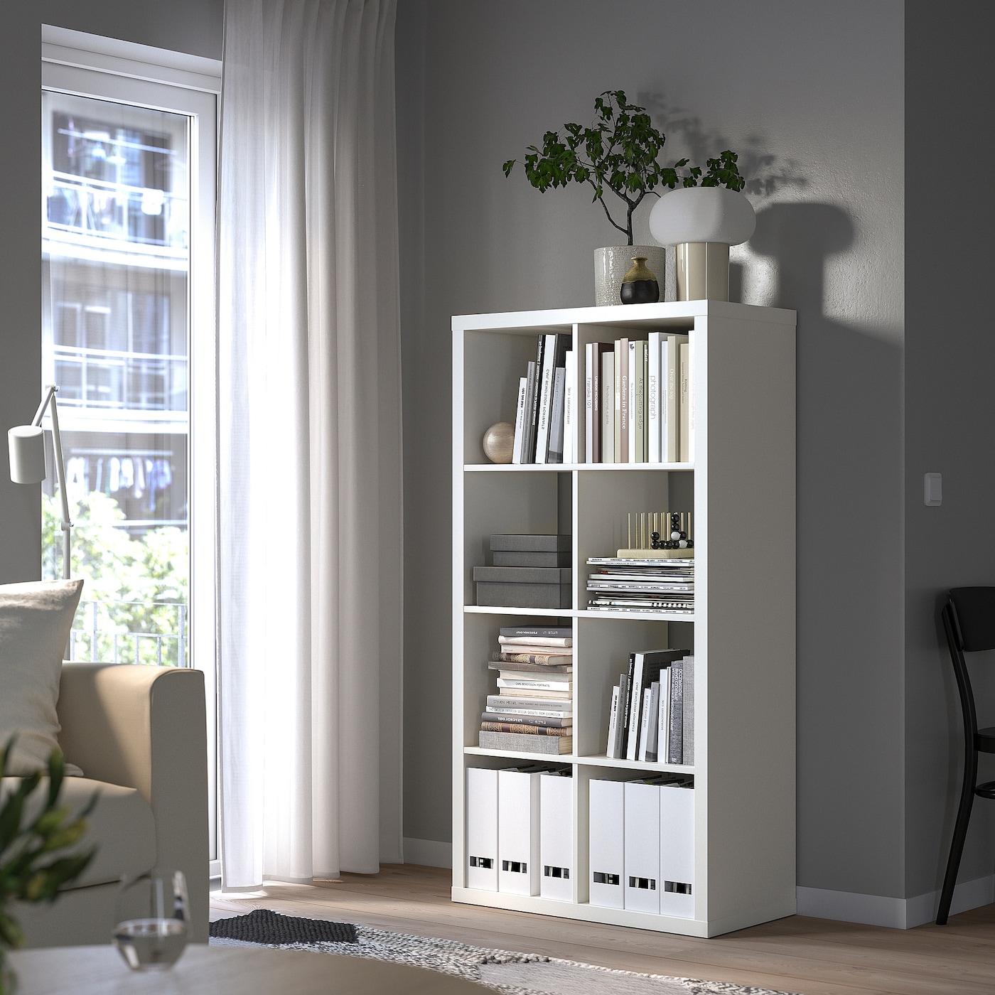 IKEA KALLAX ホワイトシェルフ 3×4 KALLAX Shelf unit, white, 44 1/8x57 7/8