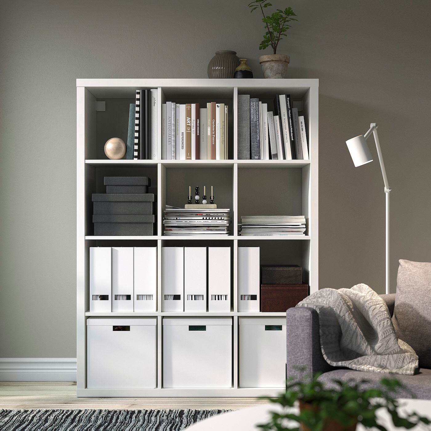 【SY】IKEA KALLAX 3x4段　ホワイト KALLAX shelving unit white - IKEA