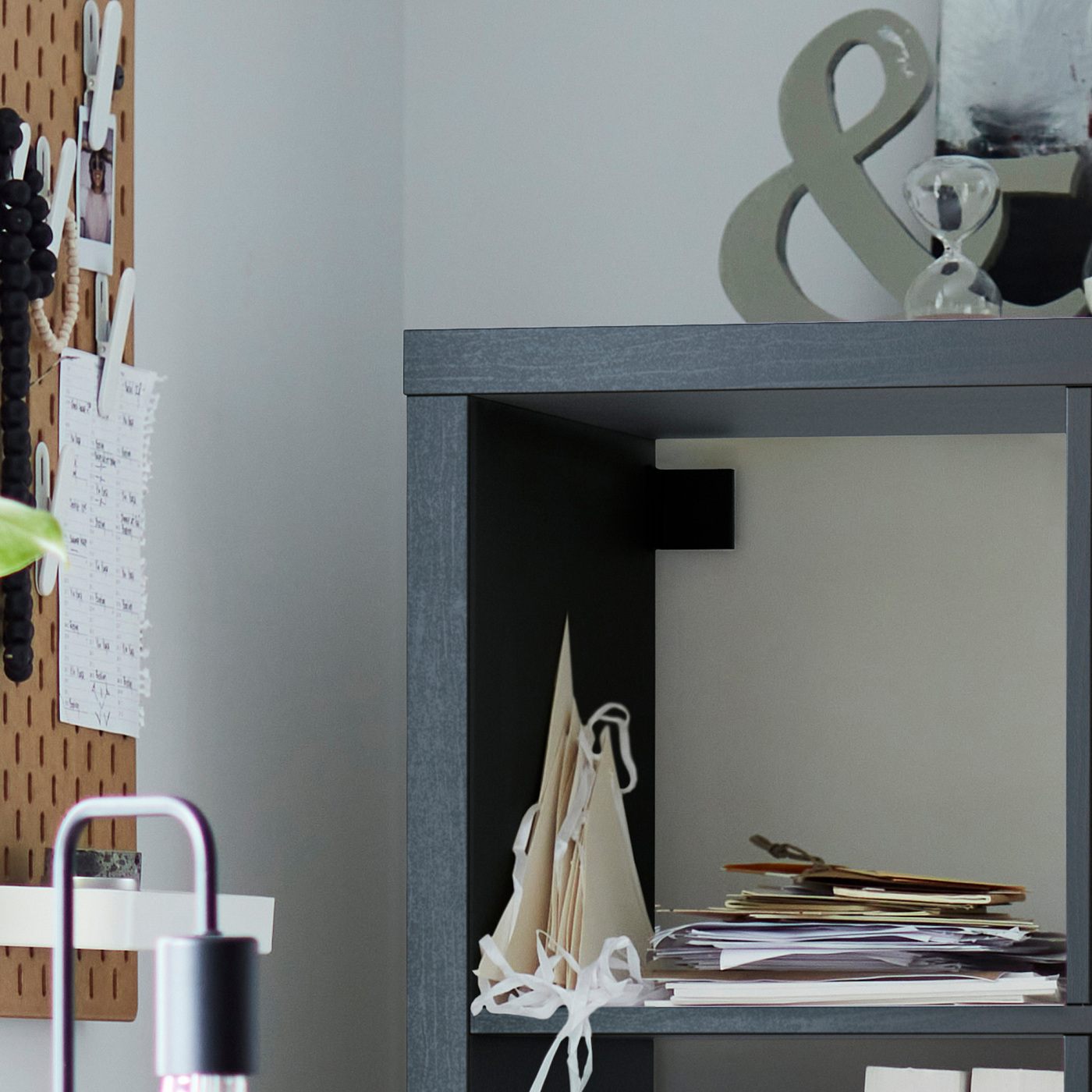 KALLAX shelving unit with 4 inserts black-brown - IKEA