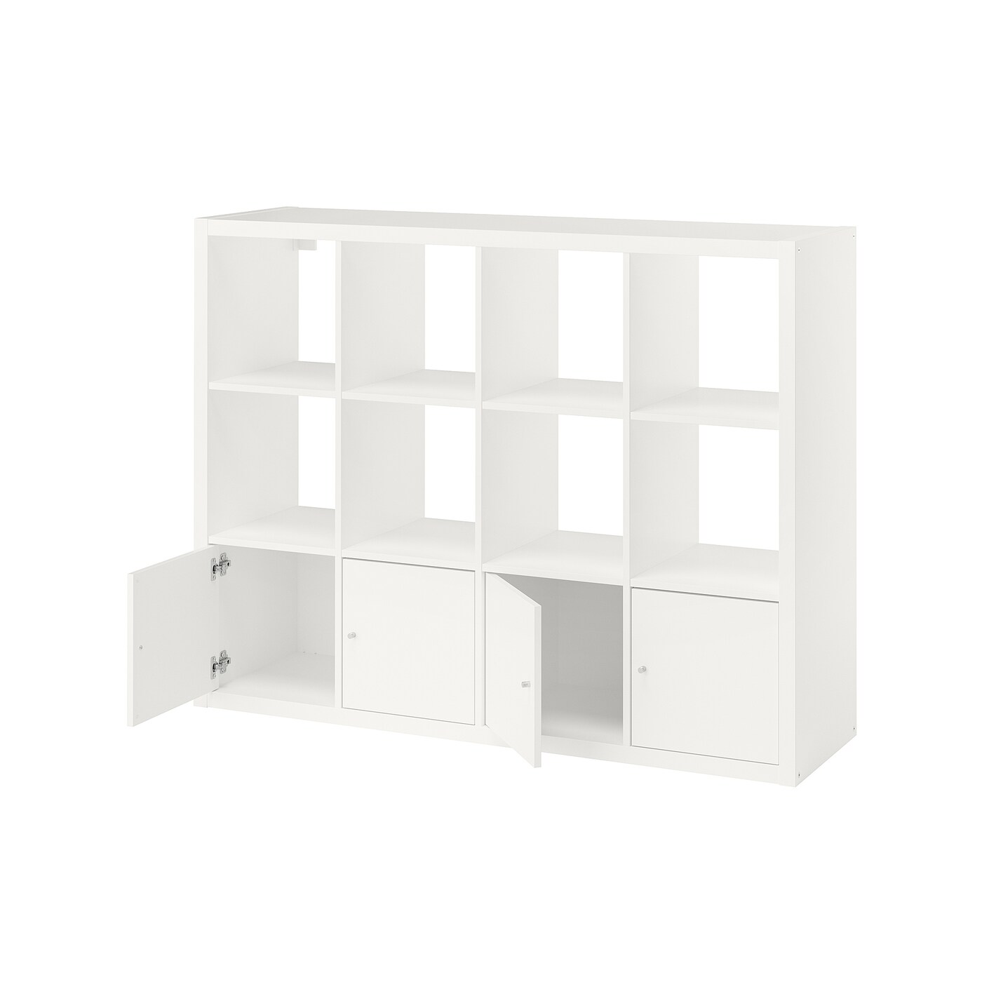 KALLAX shelving unit with 4 inserts white - IKEA