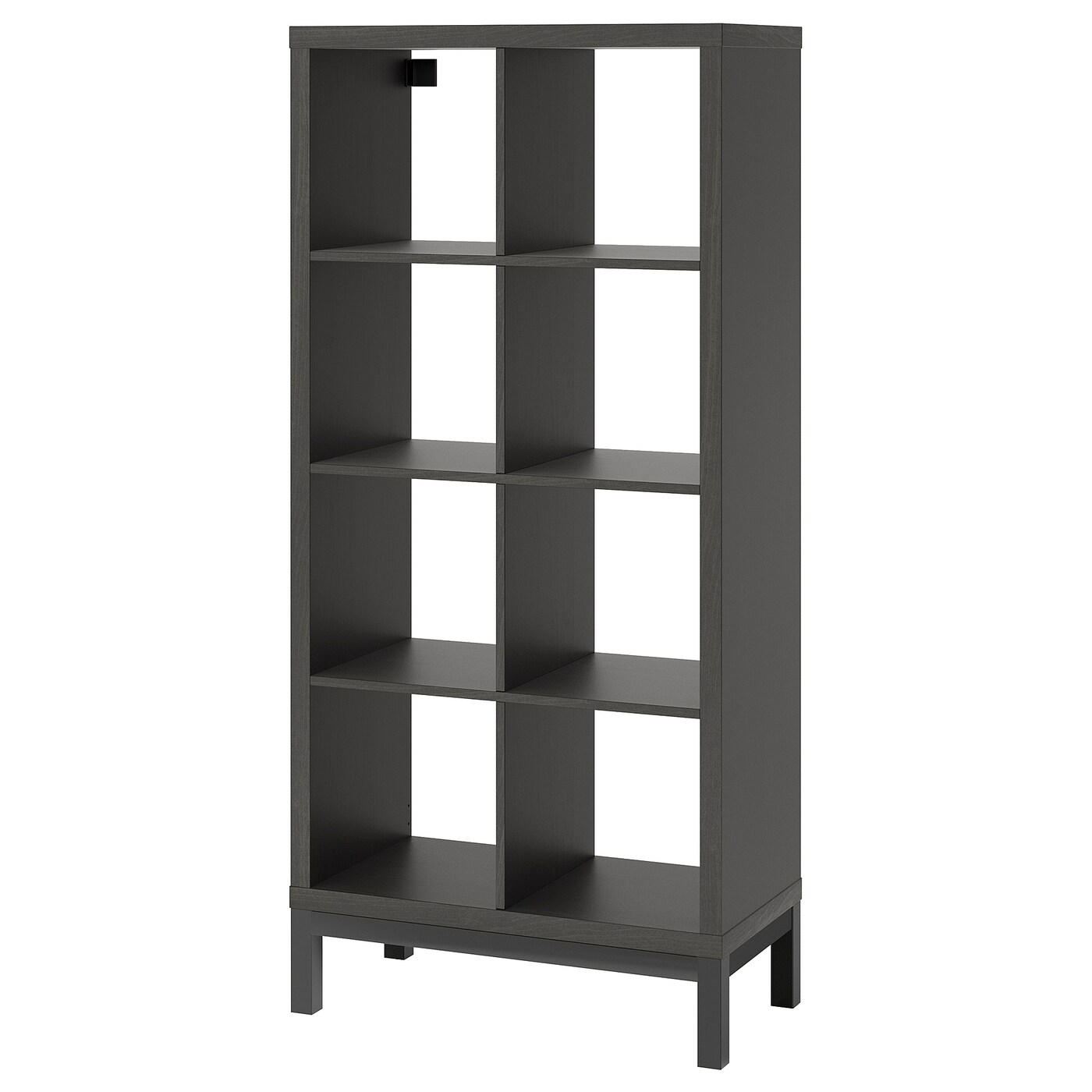 KALLAX shelving unit with underframe black-brown/black - IKEA