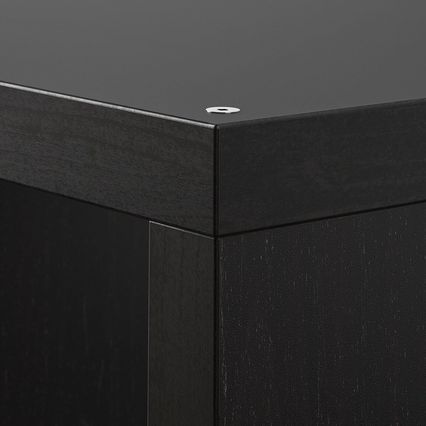 KALLAX shelving unit with underframe black-brown/white - IKEA