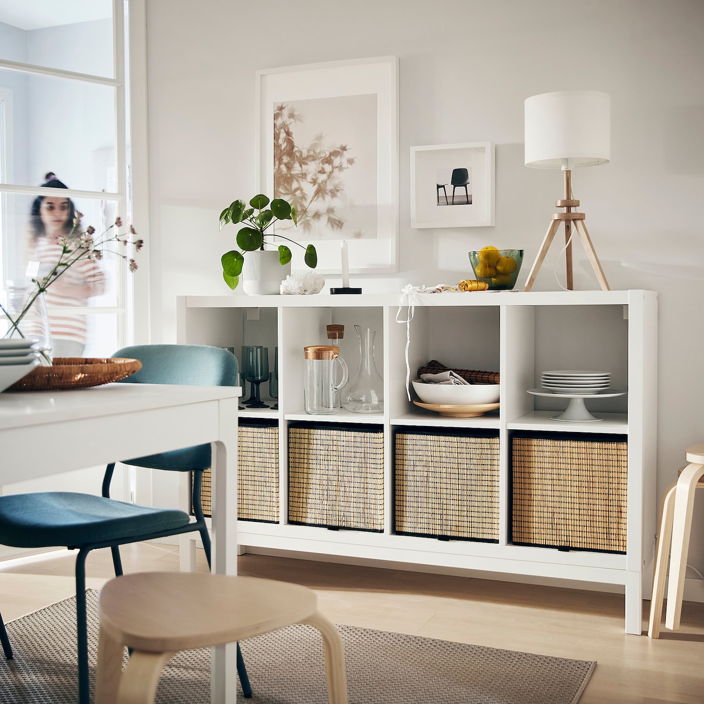 IKEA カラックス KALLAX KALLAX カラックス シェルフユニット, ホワイト, 77x147 cm - IKEA