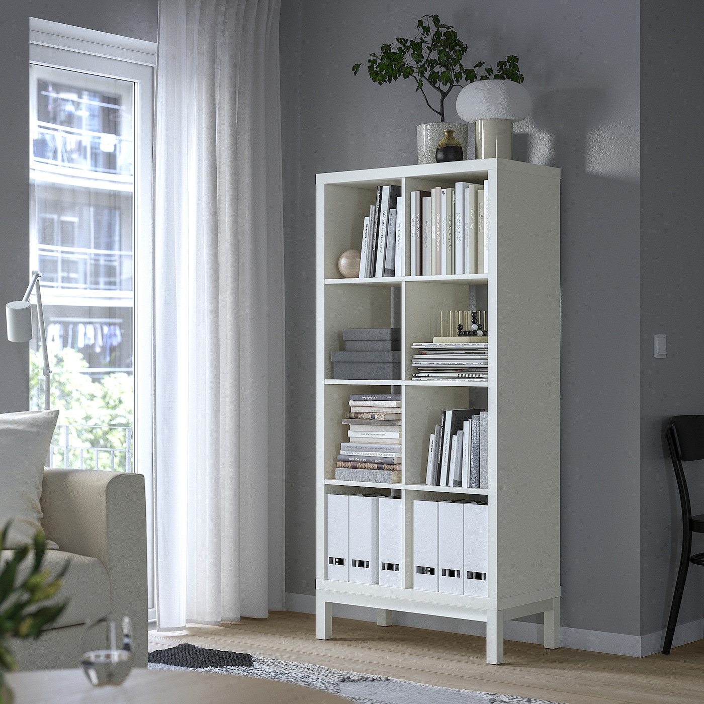 【SY】IKEA KALLAX 3x4段　ホワイト KALLAX Shelf unit, white, 44 1/8x57 7/8