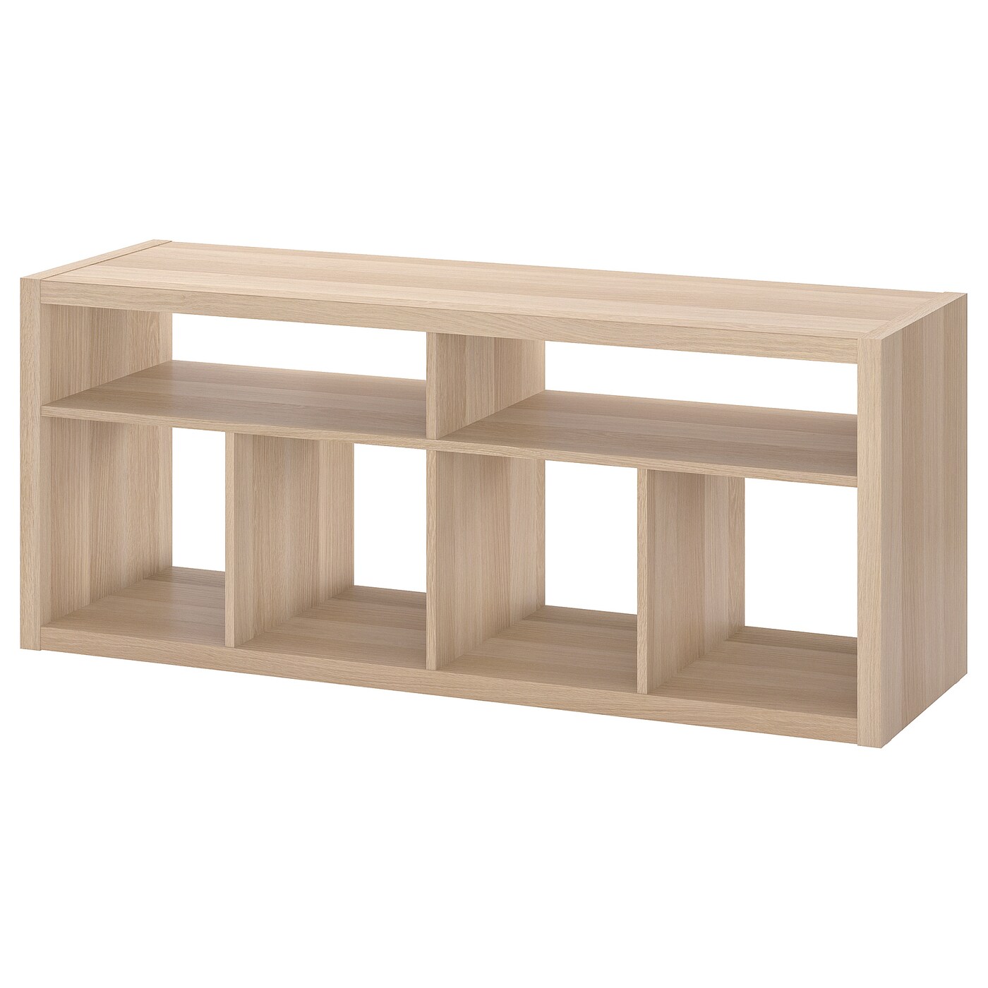 KALLAX TV bench white stained oak effect - IKEA