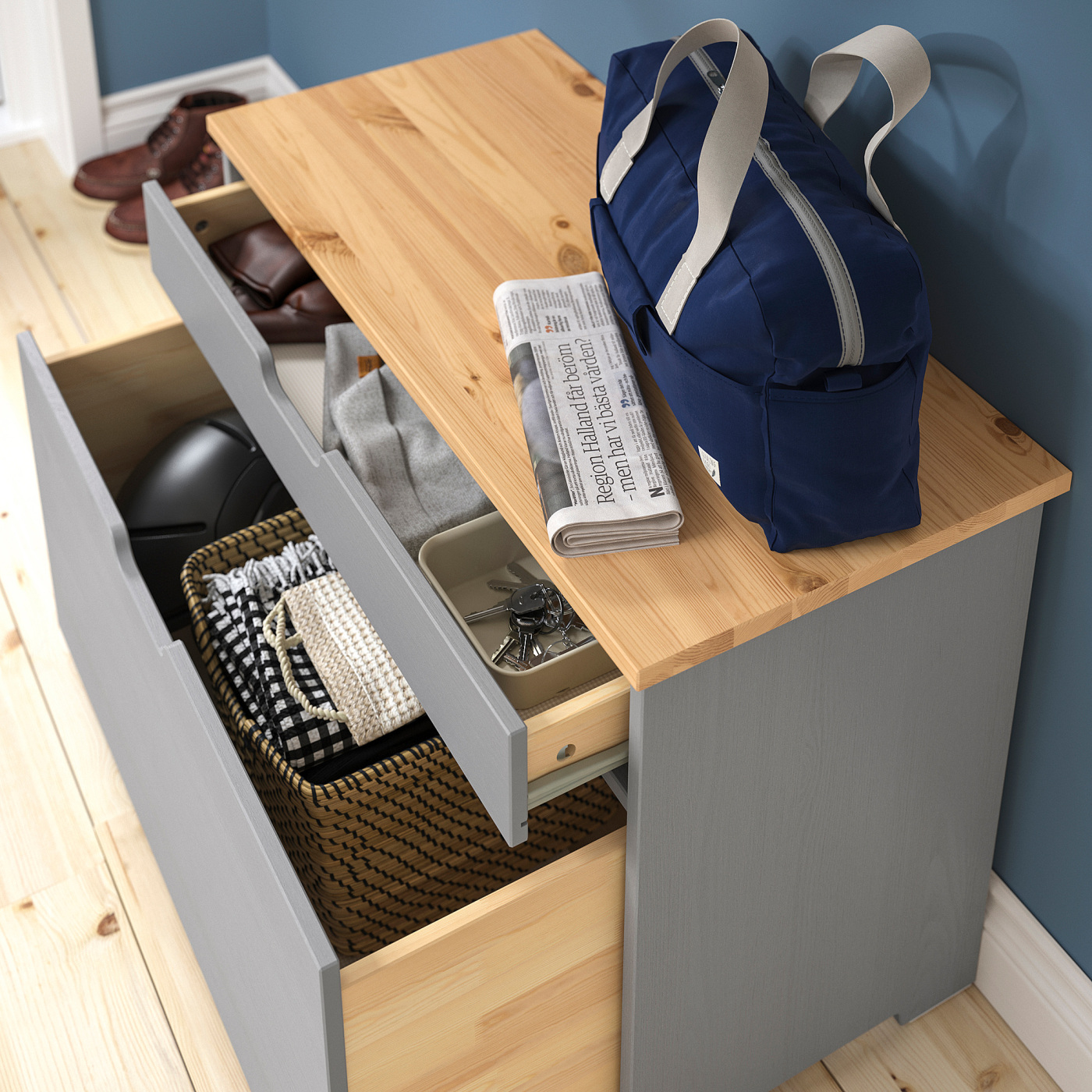 KALLSÖ storage bench grey - IKEA
