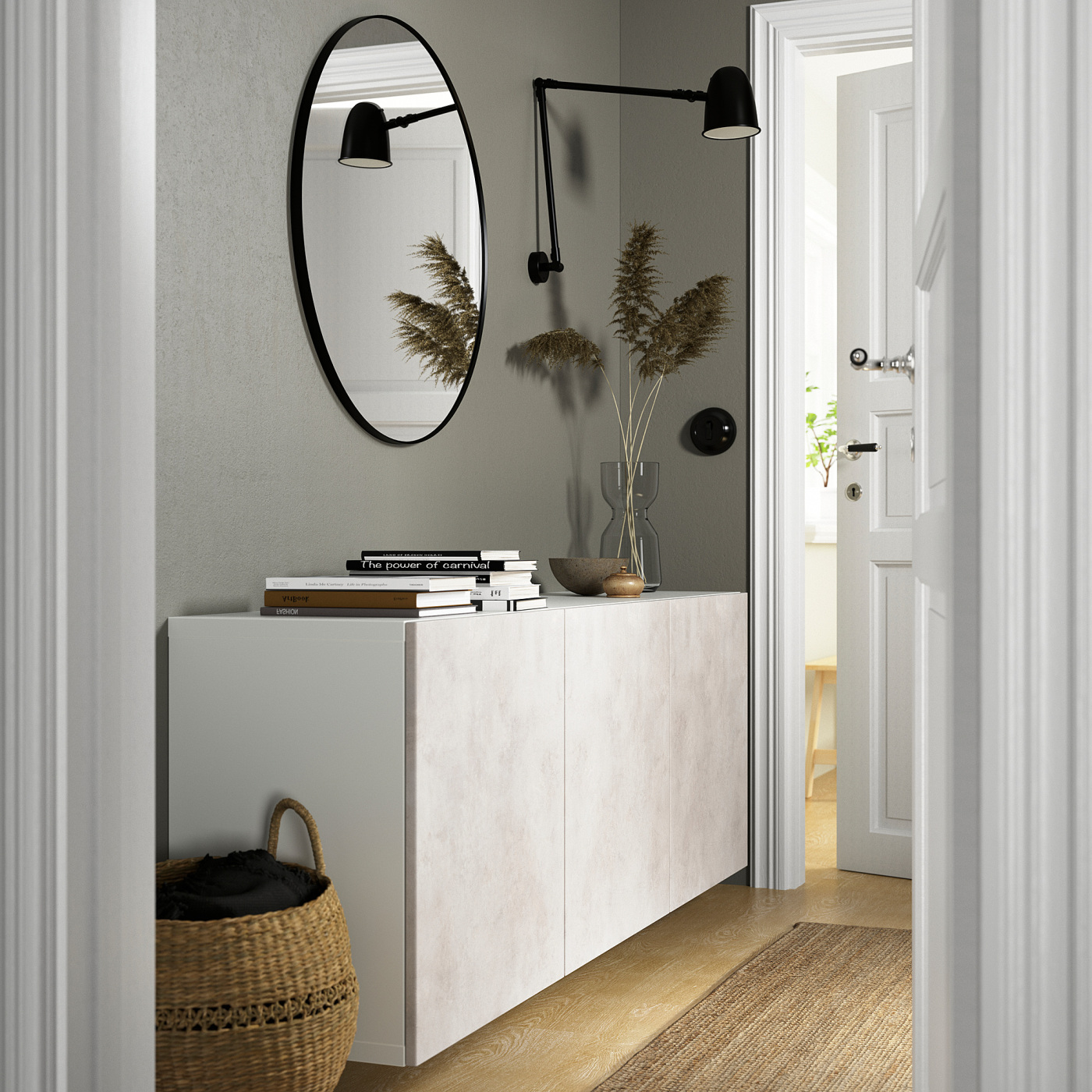 KALLVIKEN door light grey concrete effect - IKEA
