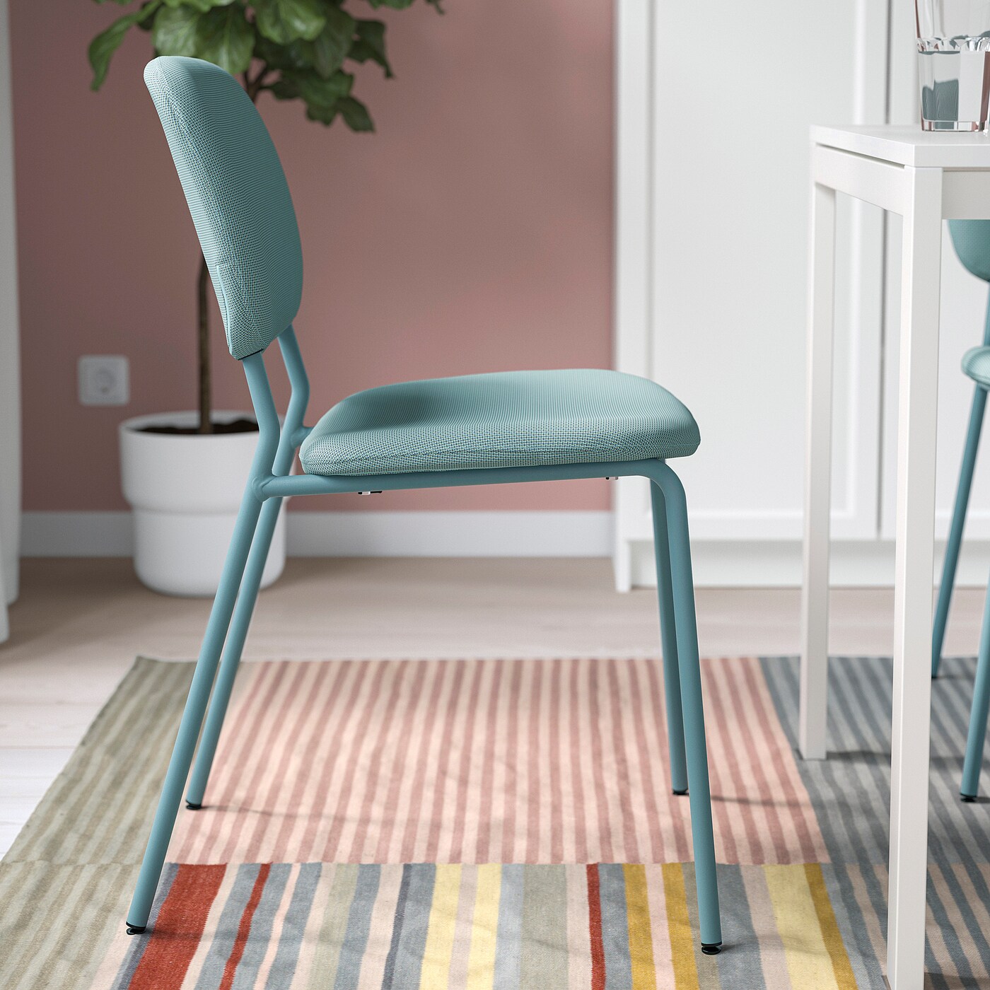 KARLJAN chair turquoise/Kabusa turquoise - IKEA